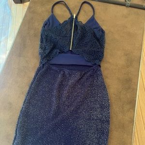 Blue sparkle homecoming dress